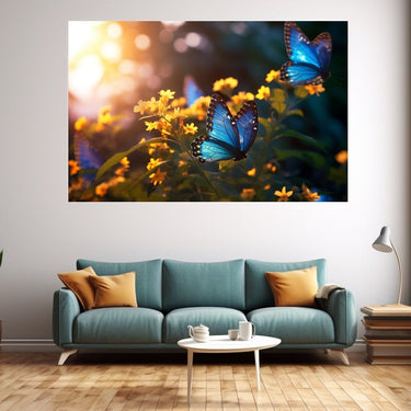 Blue Morpho Butterfly Painting